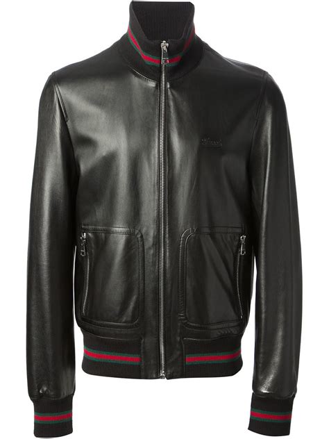 mens black gucci bomber jacket